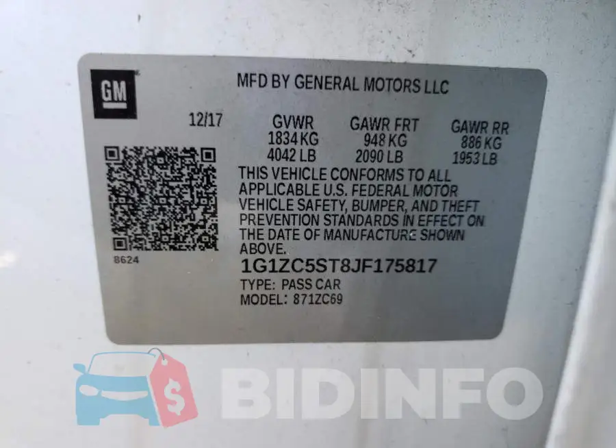 1G1ZC5ST8JF175817 Photo# 12