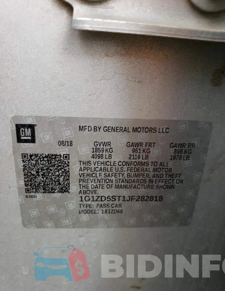 1G1ZD5ST1JF282818 Photo# 13