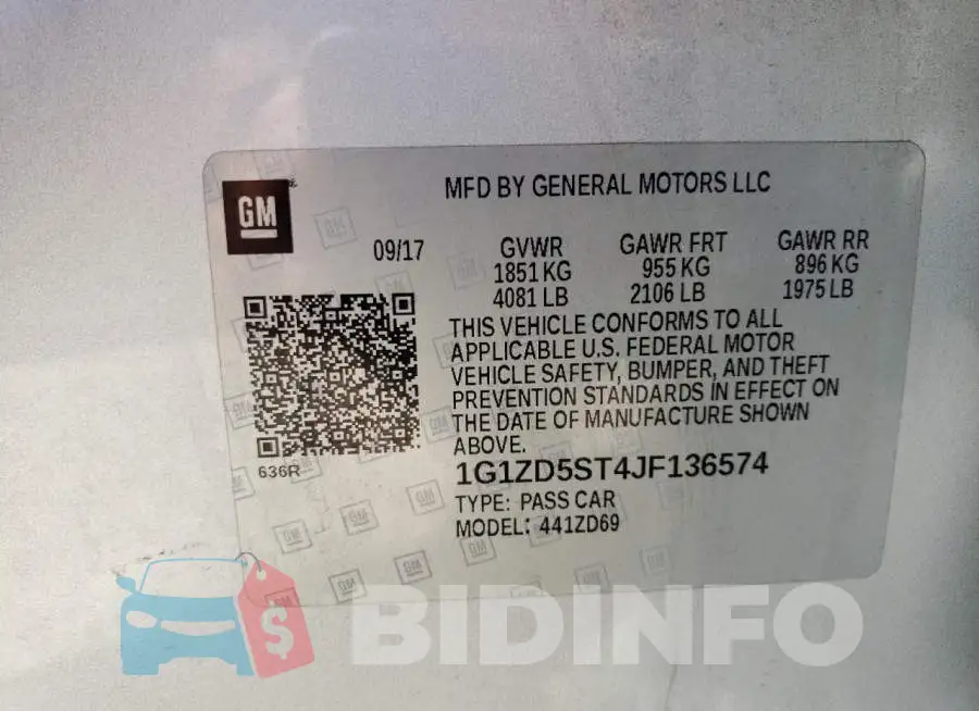 1G1ZD5ST4JF136574 Photo# 12