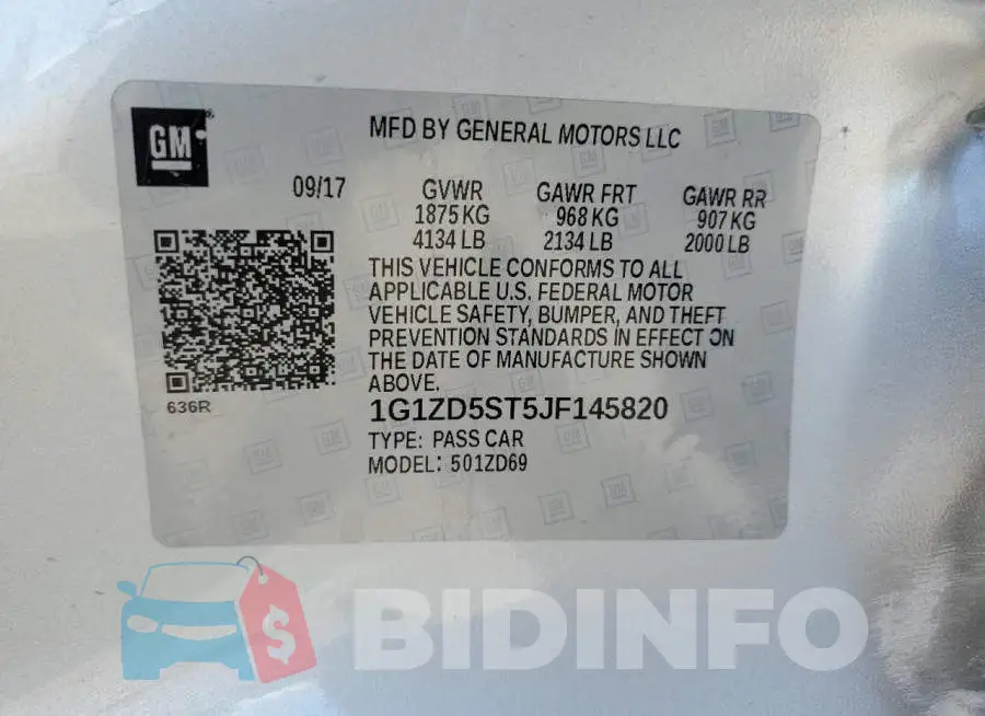 1G1ZD5ST5JF145820 Photo# 12