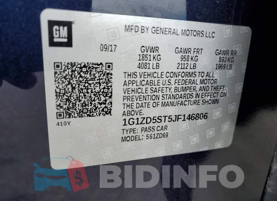 1G1ZD5ST5JF146806 Photo# 12