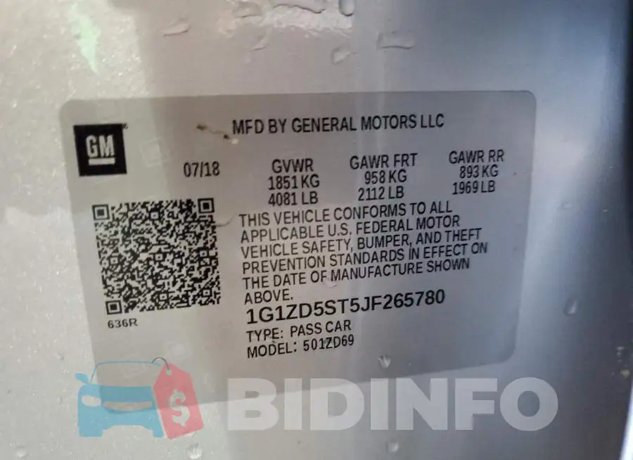 1G1ZD5ST5JF265780 Photo# 12