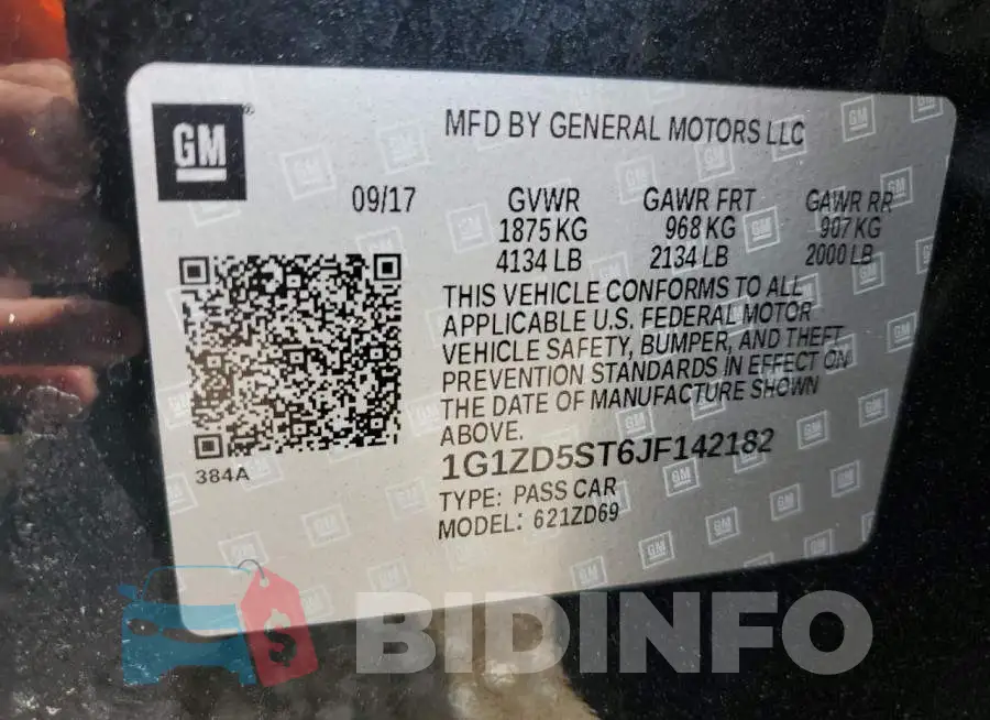 1G1ZD5ST6JF142182 Photo# 10