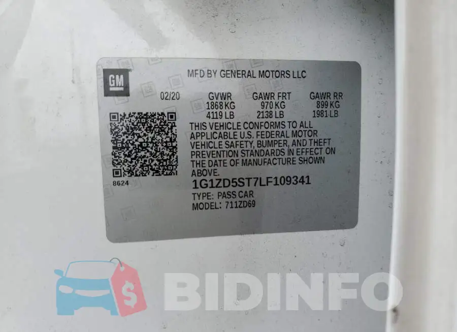 1G1ZD5ST7LF109341 Photo# 12