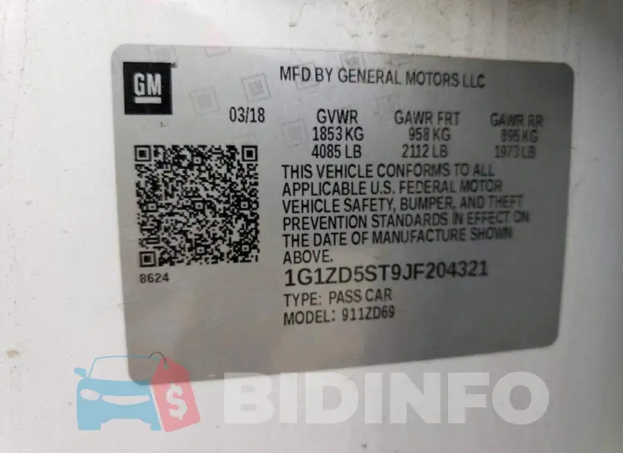 1G1ZD5ST9JF204321 Photo# 12