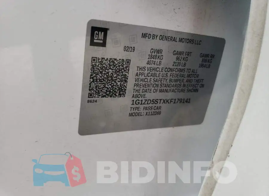 1G1ZD5STXKF179141 Photo# 12