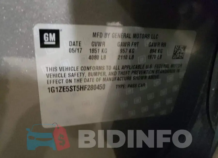 1G1ZE5ST5HF280450 Photo# 12