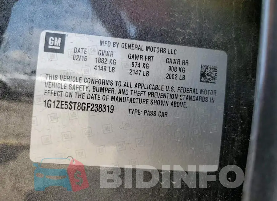 1G1ZE5ST8GF238319 Photo# 12