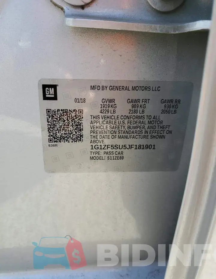 1G1ZF5SU5JF181901 Photo# 12