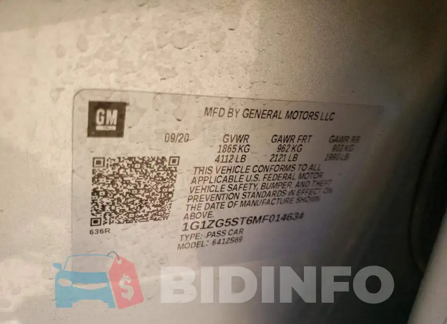 1G1ZG5ST6MF014634 Photo# 12
