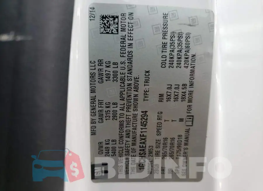 1GCHSAEAXF1145294 Photo# 12
