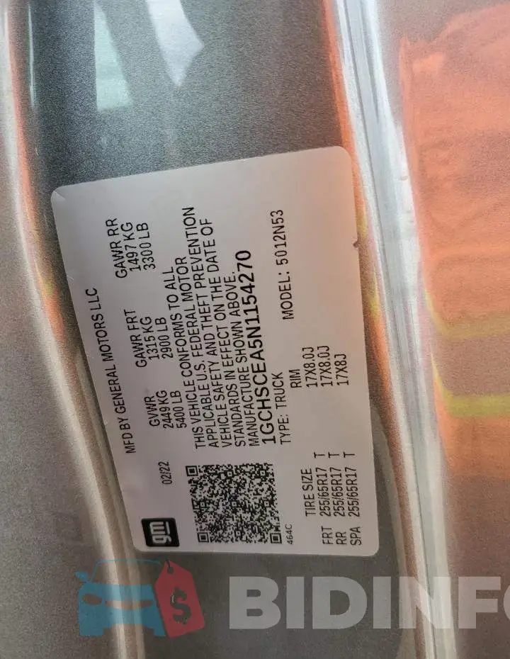 1GCHSCEA5N1154270 Photo# 12