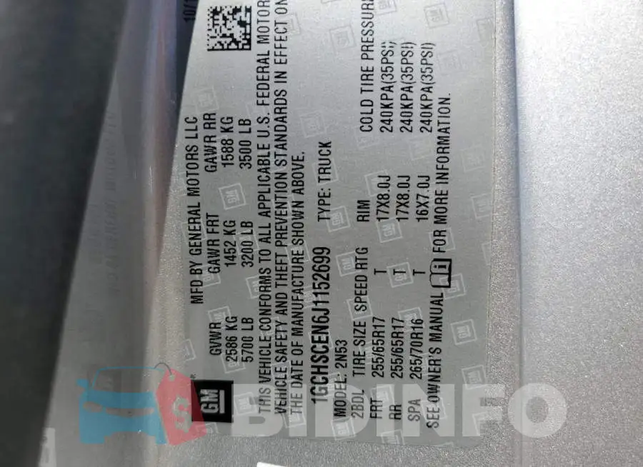 1GCHSCEN6J1152699 Photo# 12