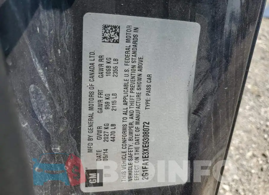 2G1FA1E3XE9308072 Photo# 13