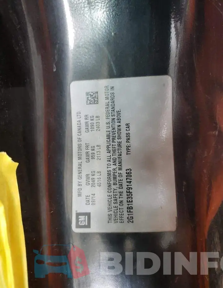 2G1FB1E35F9147063 Photo# 13