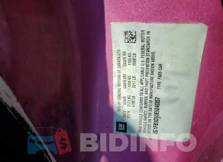 2G1FB3D30E9240357 Photo# 12