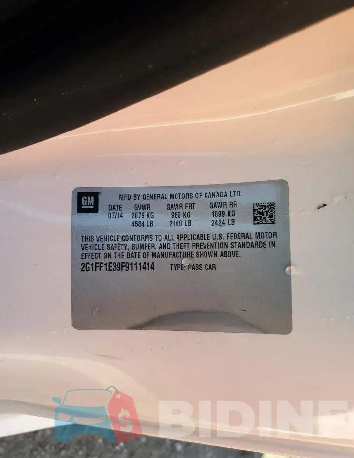 2G1FF1E39F9111414 Photo# 13