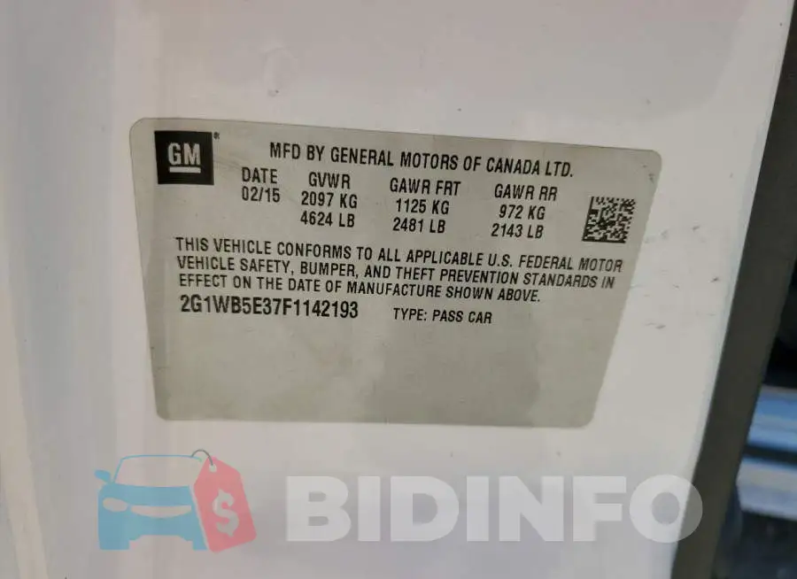 2G1WB5E37F1142193 Photo# 12