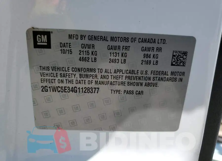 2G1WC5E34G1128377 Photo# 12