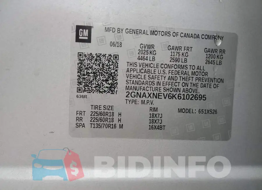 2GNAXNEV6K6102695 Photo# 13