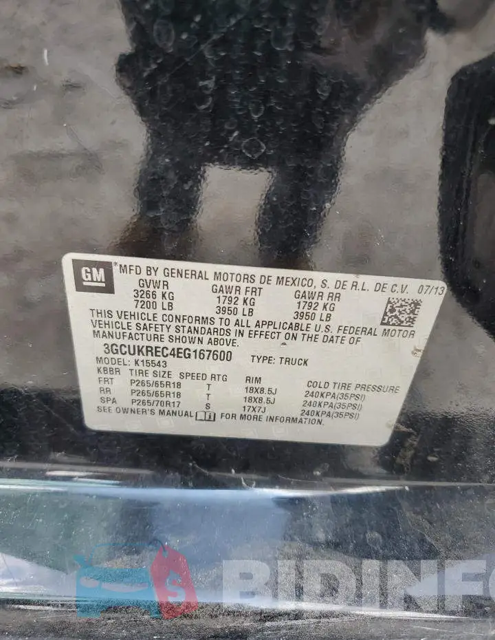 3GCUKREC4EG167600 Photo# 12