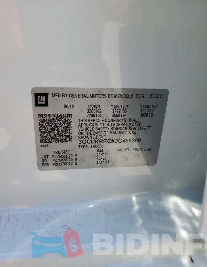 3GCUKRECXJG459309 Photo# 12