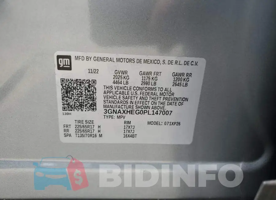 3GNAXHEG0PL147007 Photo# 12