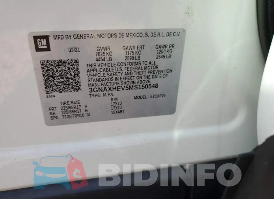 3GNAXHEV5MS150548 Photo# 13