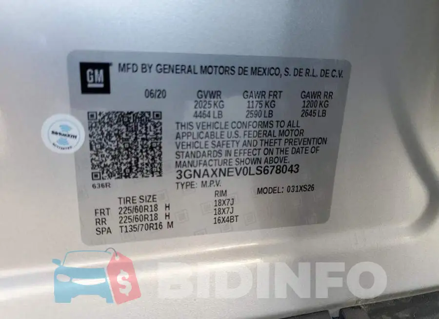 3GNAXNEV0LS678043 Photo# 12