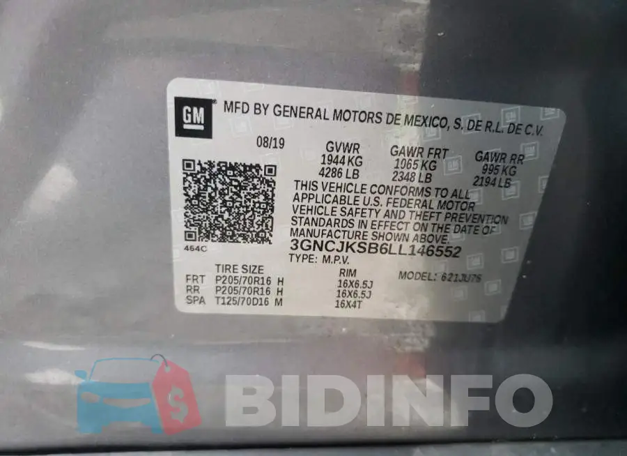 3GNCJKSB6LL146552 Photo# 12