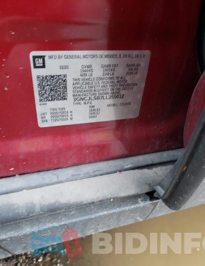 3GNCJLSB7LL255012 Photo# 13