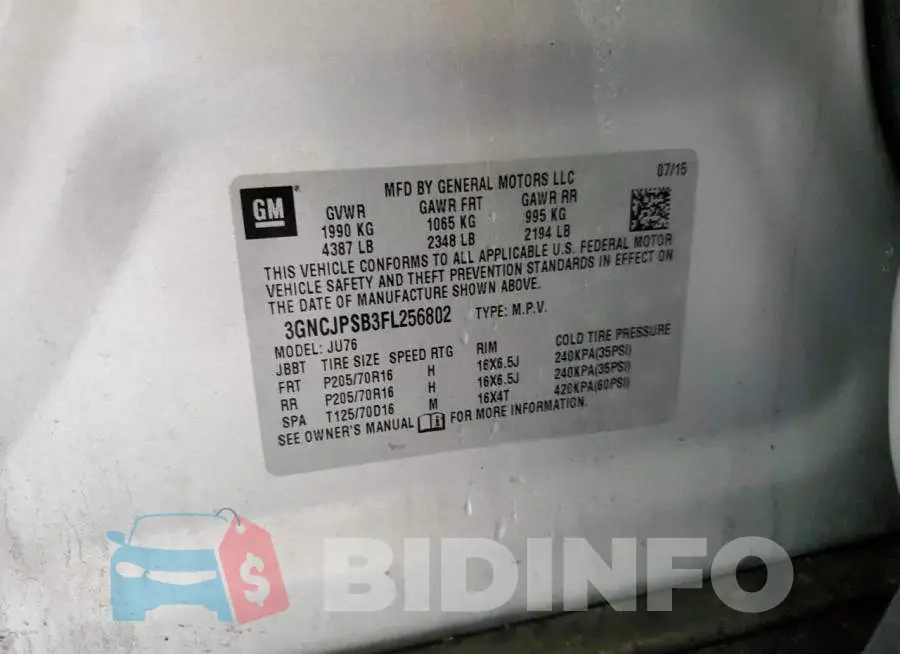 3GNCJPSB3FL256802 Photo# 13