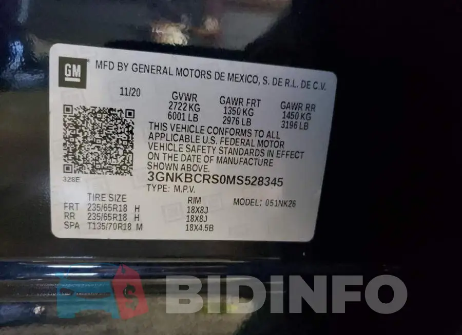 3GNKBCRS0MS528345 Photo# 13