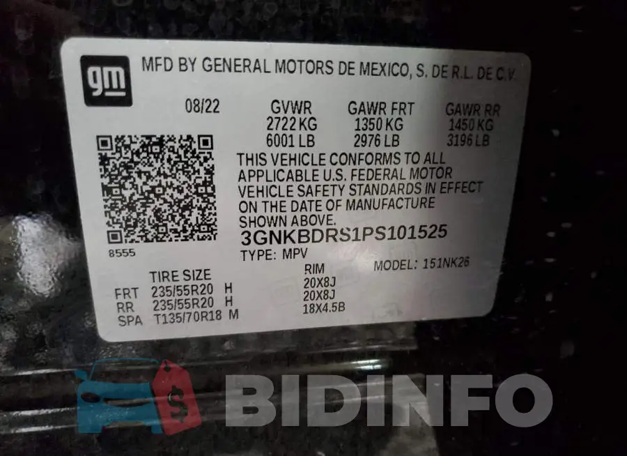 3GNKBDRS1PS101525 Photo# 13