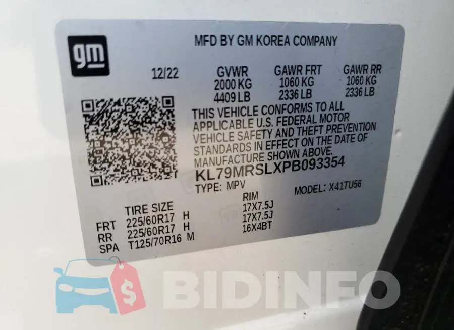 KL79MRSLXPB093354 Photo# 13