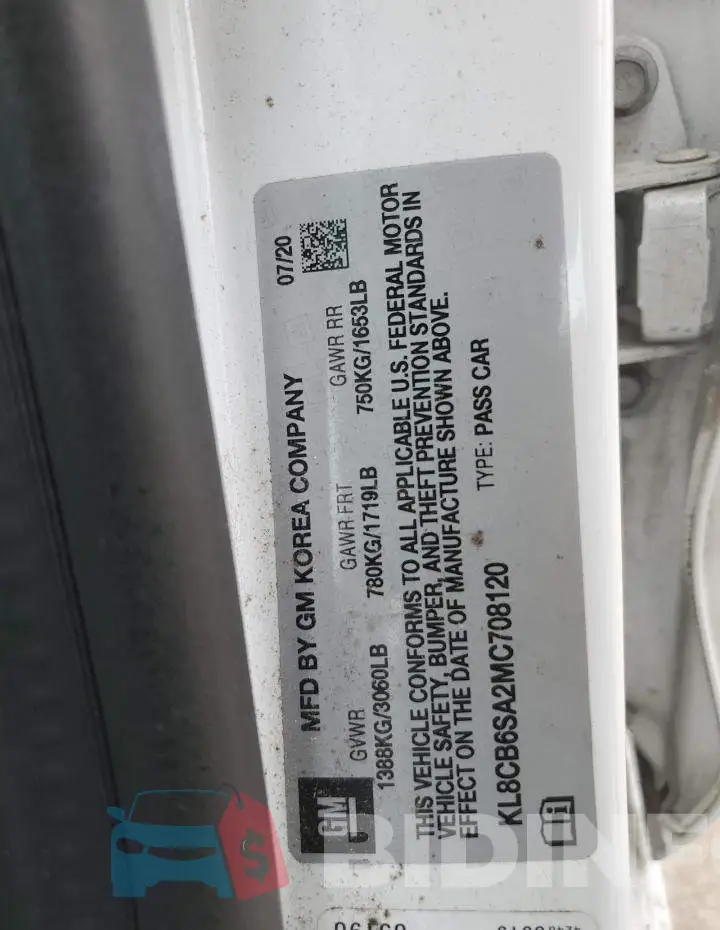 KL8CB6SA2MC708120 Photo# 12