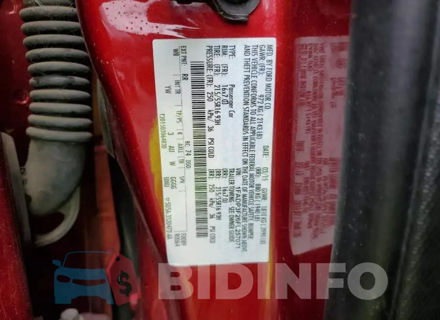 1FADP3F26FL257071 Photo# 12