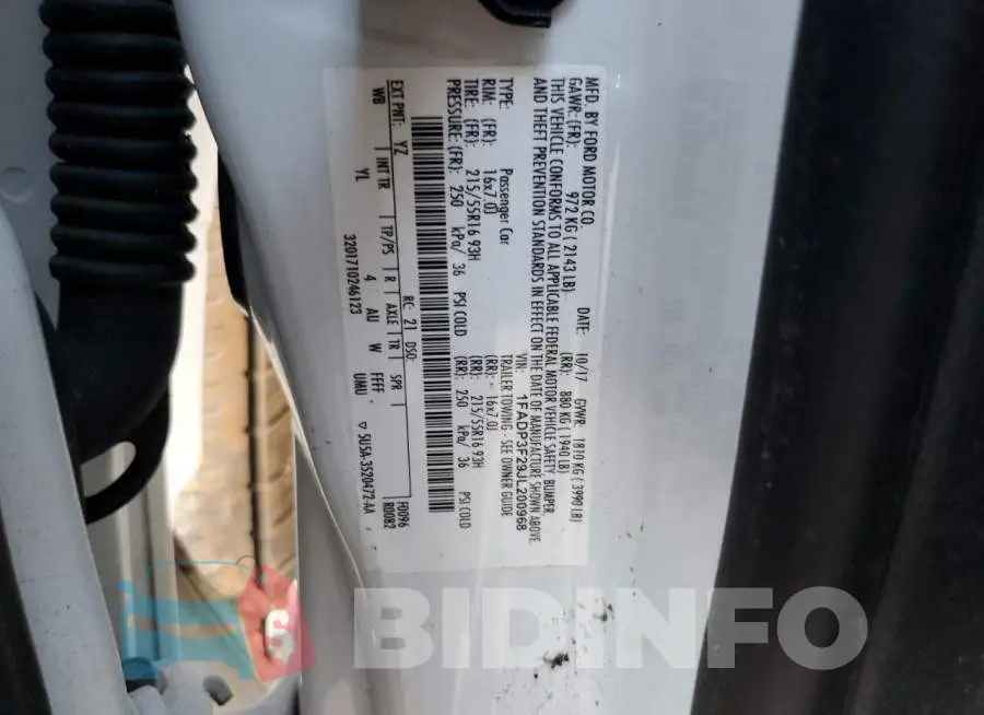1FADP3F29JL200968 Photo# 13