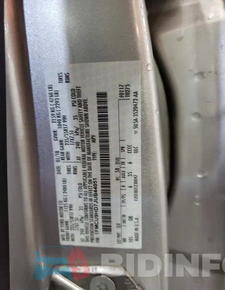 1FMCU9HD7JUB44051 Photo# 14