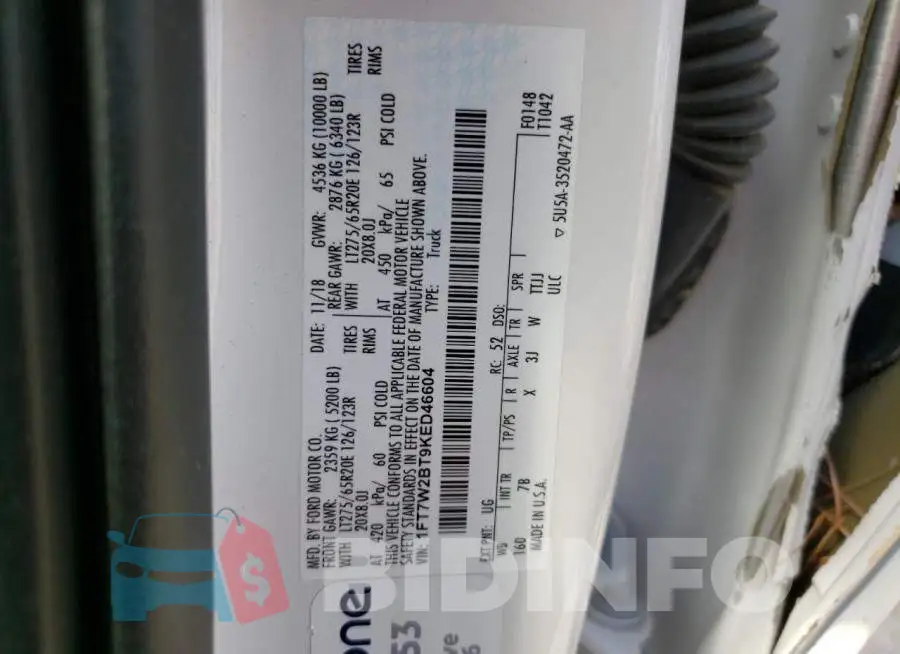 1FT7W2BT9KED46604 Photo# 13