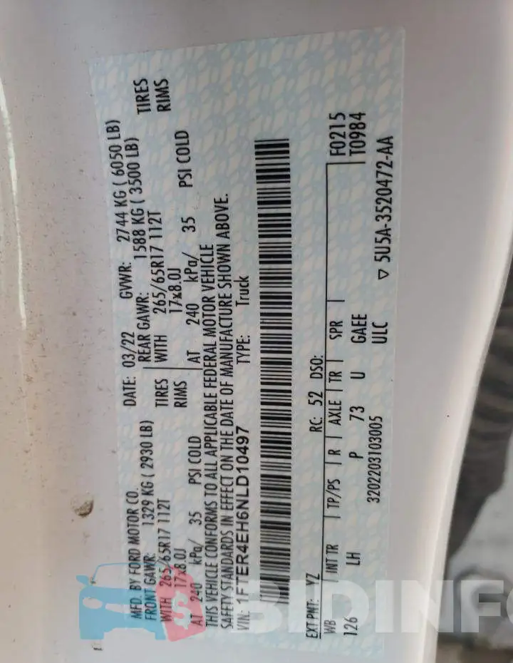 1FTER4EH6NLD10497 Photo# 13