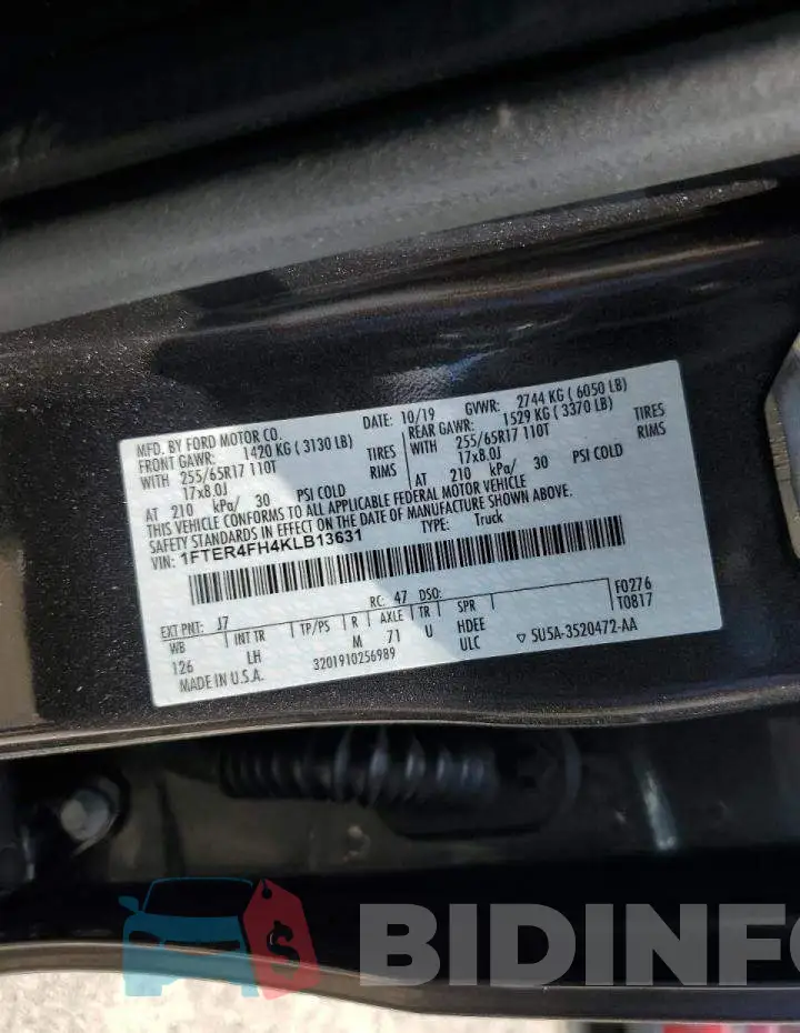 1FTER4FH4KLB13631 Photo# 12