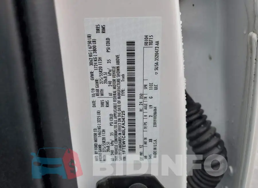 1FTEW1C40LFA34725 Photo# 12