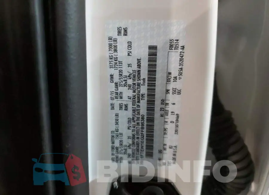 1FTEW1EG2FFB95380 Photo# 12