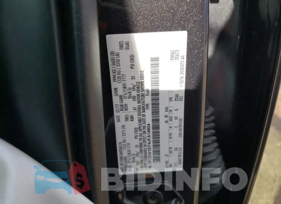 1FTEW1EP4JFA14904 Photo# 12