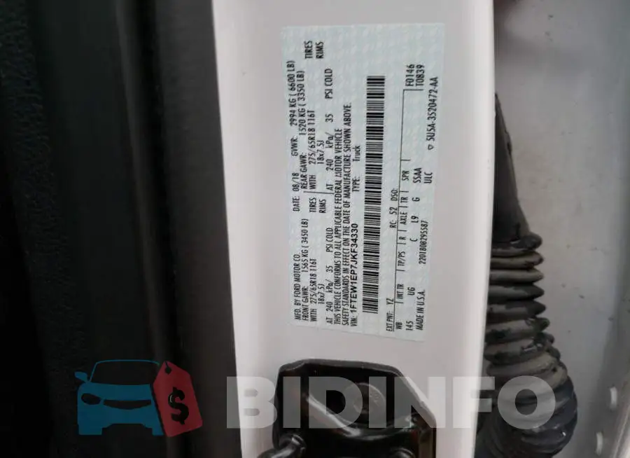 1FTEW1EP7JKF34330 Photo# 13