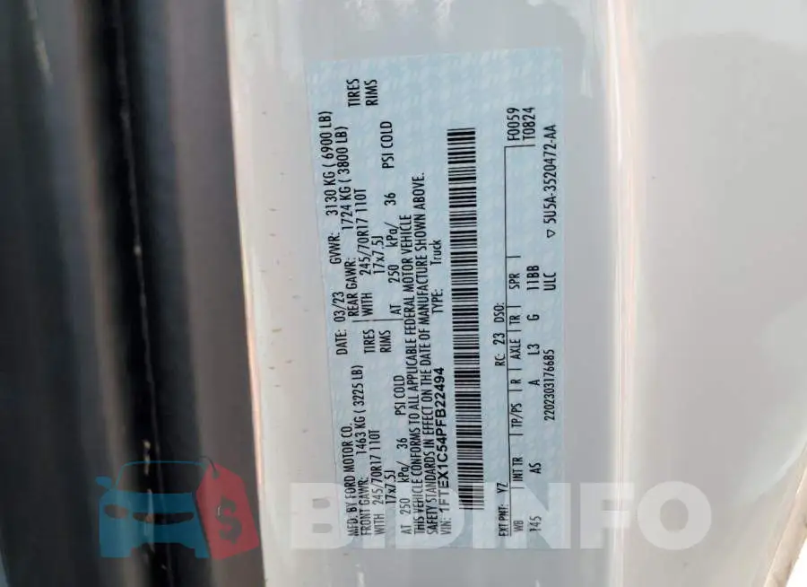 1FTEX1C54PFB22494 Photo# 12