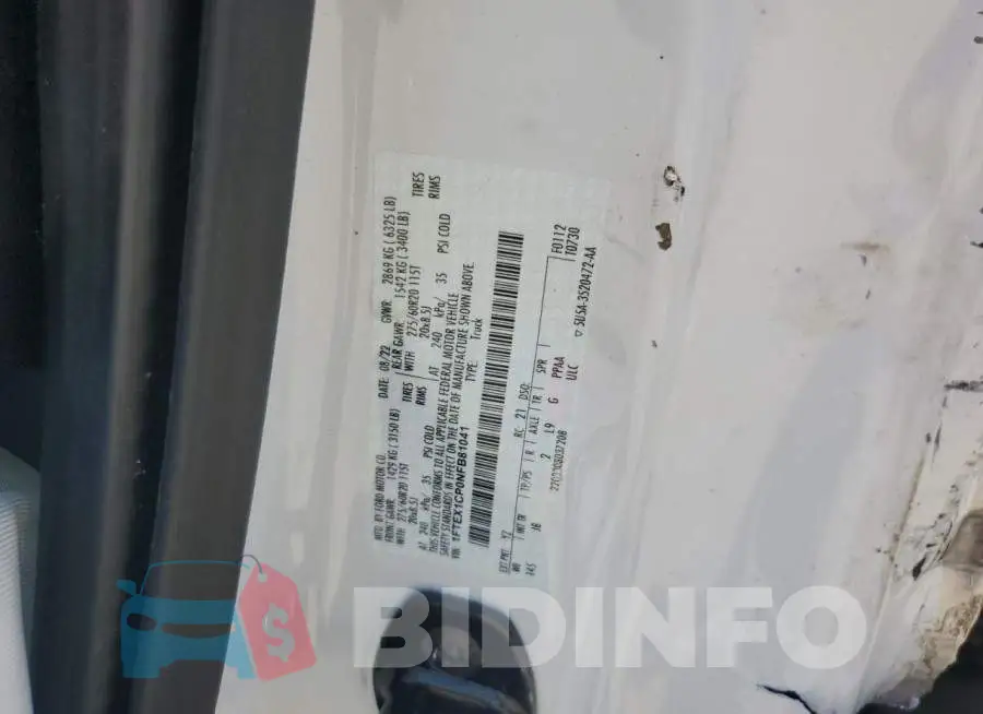 1FTEX1CP0NFB81041 Photo# 13