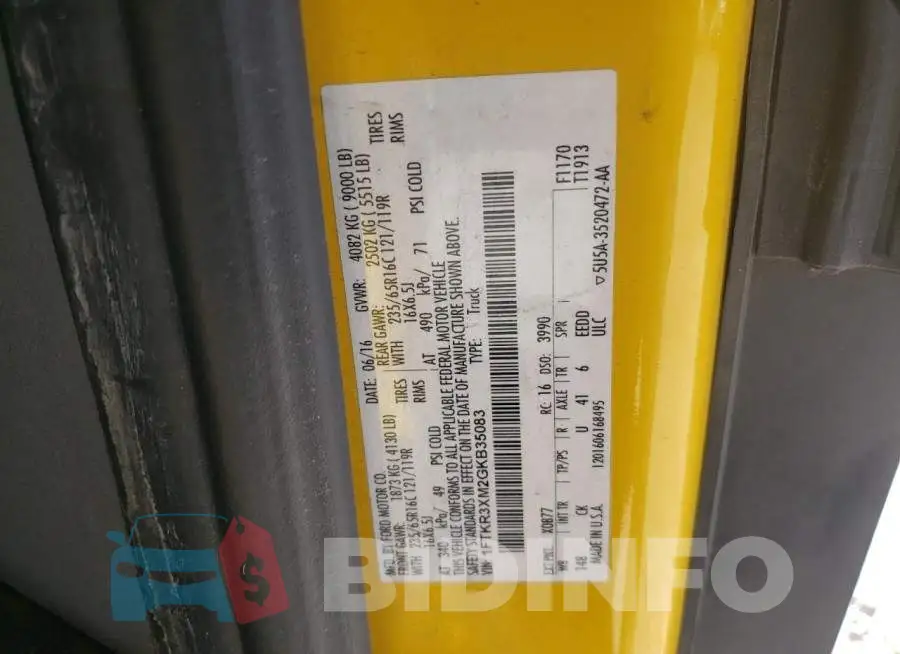 1FTKR3XM2GKB35083 Photo# 14