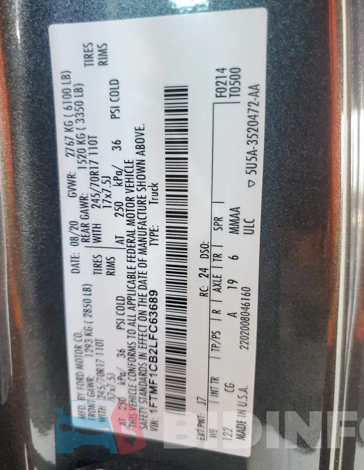 1FTMF1CB2LFC63689 Photo# 12
